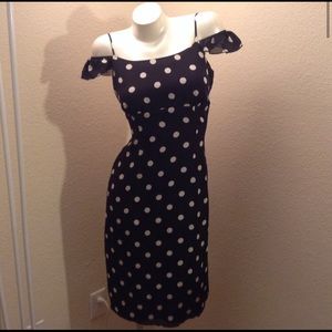 Polka-Dot Silk Dress - image 1